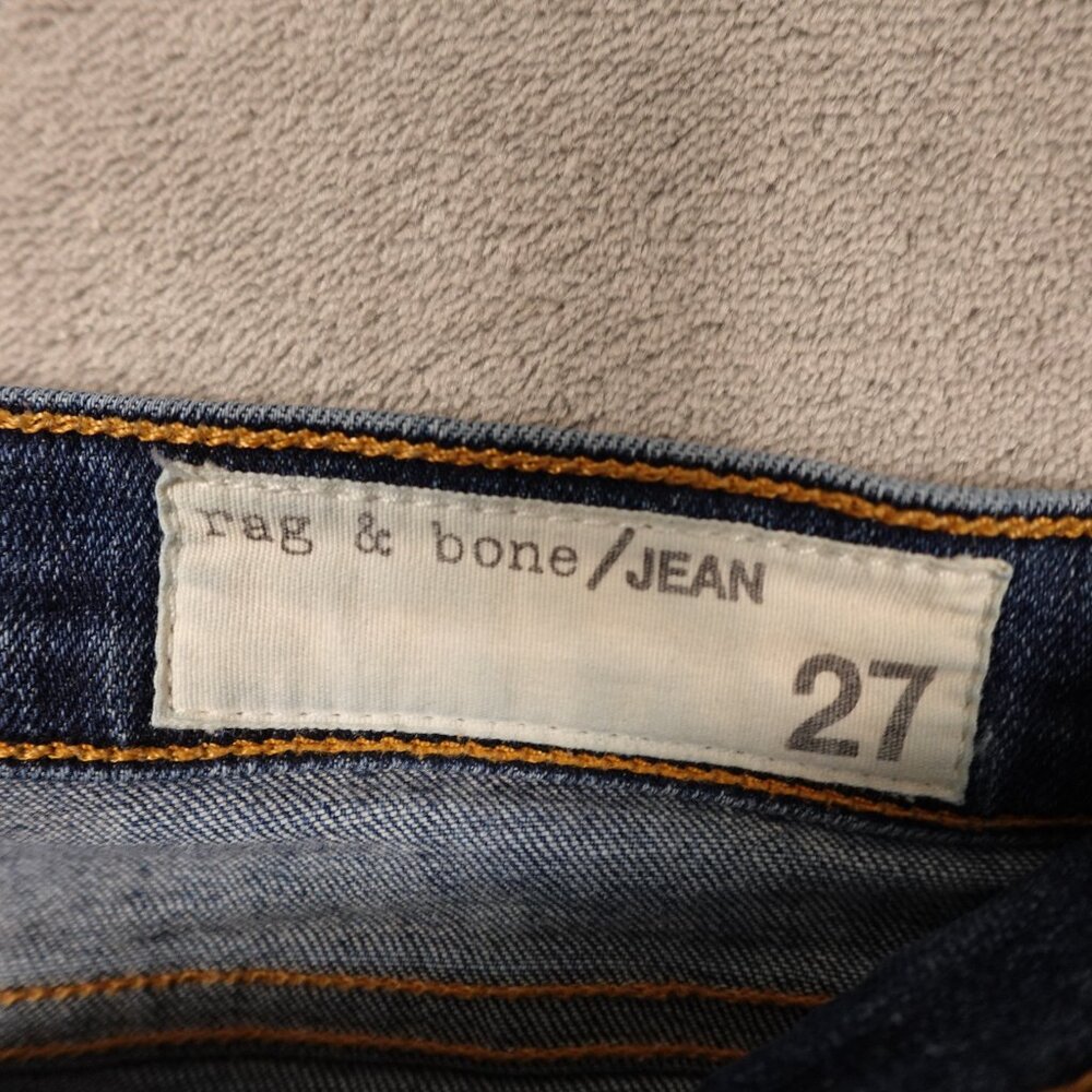 rag & bone Skinny Jeans Women’s 27 Blue Distressed Raw‎ Hem Designer Denim - Picture 3 of 15